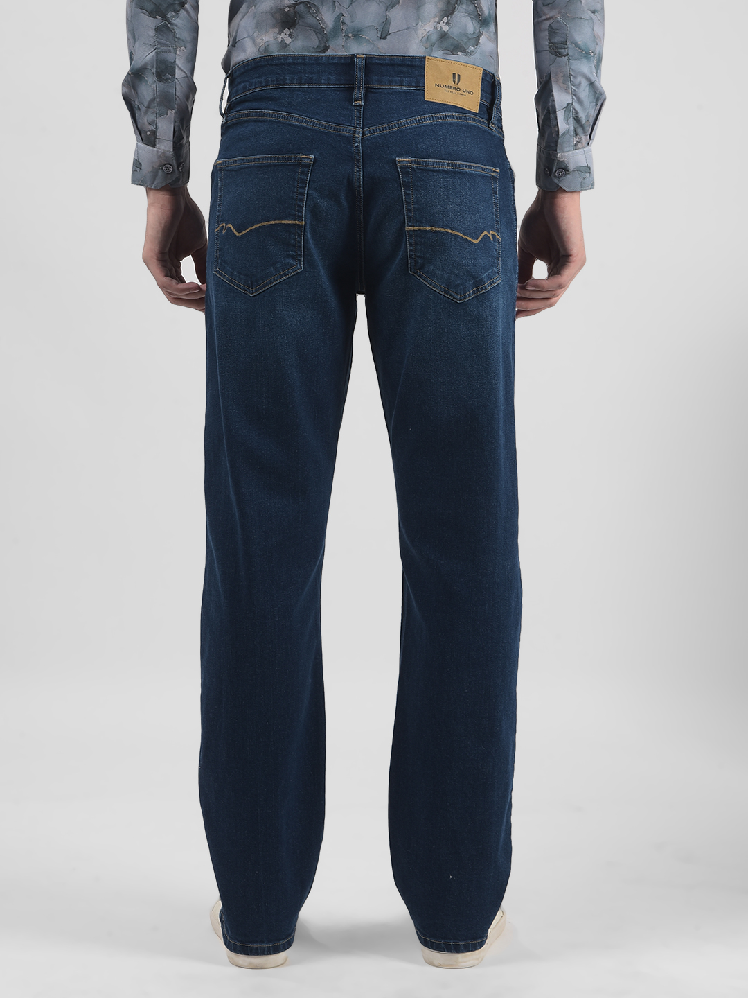 Numero Uno Men Solid Blue Jeans